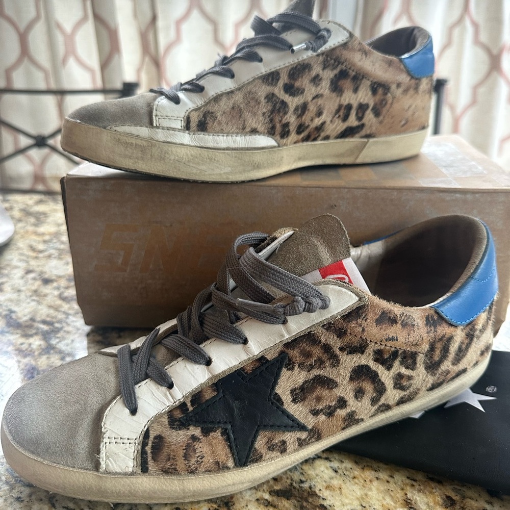 Golden Goose Super-Star Sneakers – Camouflage Coffee Suede | Size 41